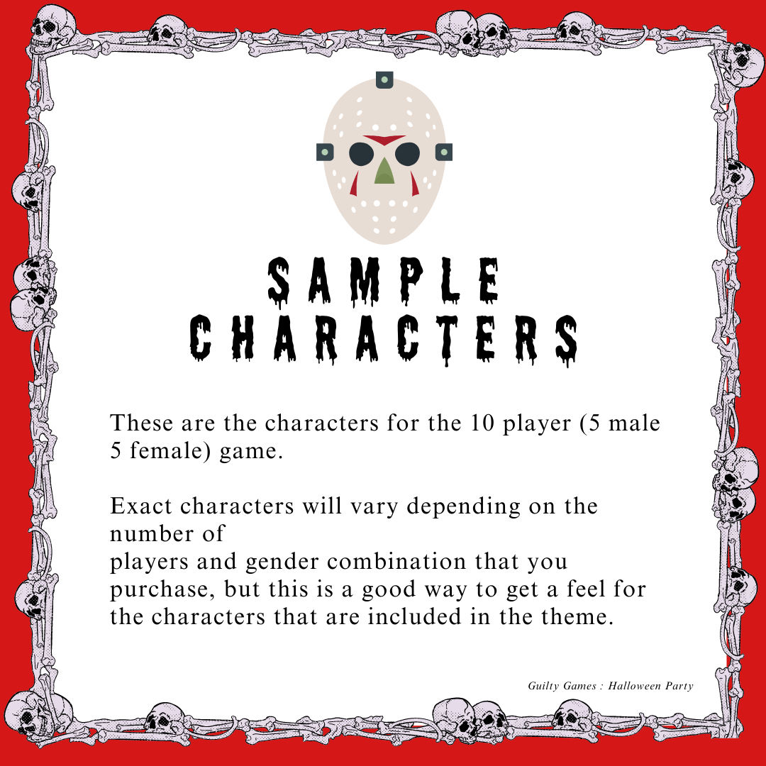 Halloween Party Homicide Murder Mystery Party Game — digital files delivered via email - Guilty Games
