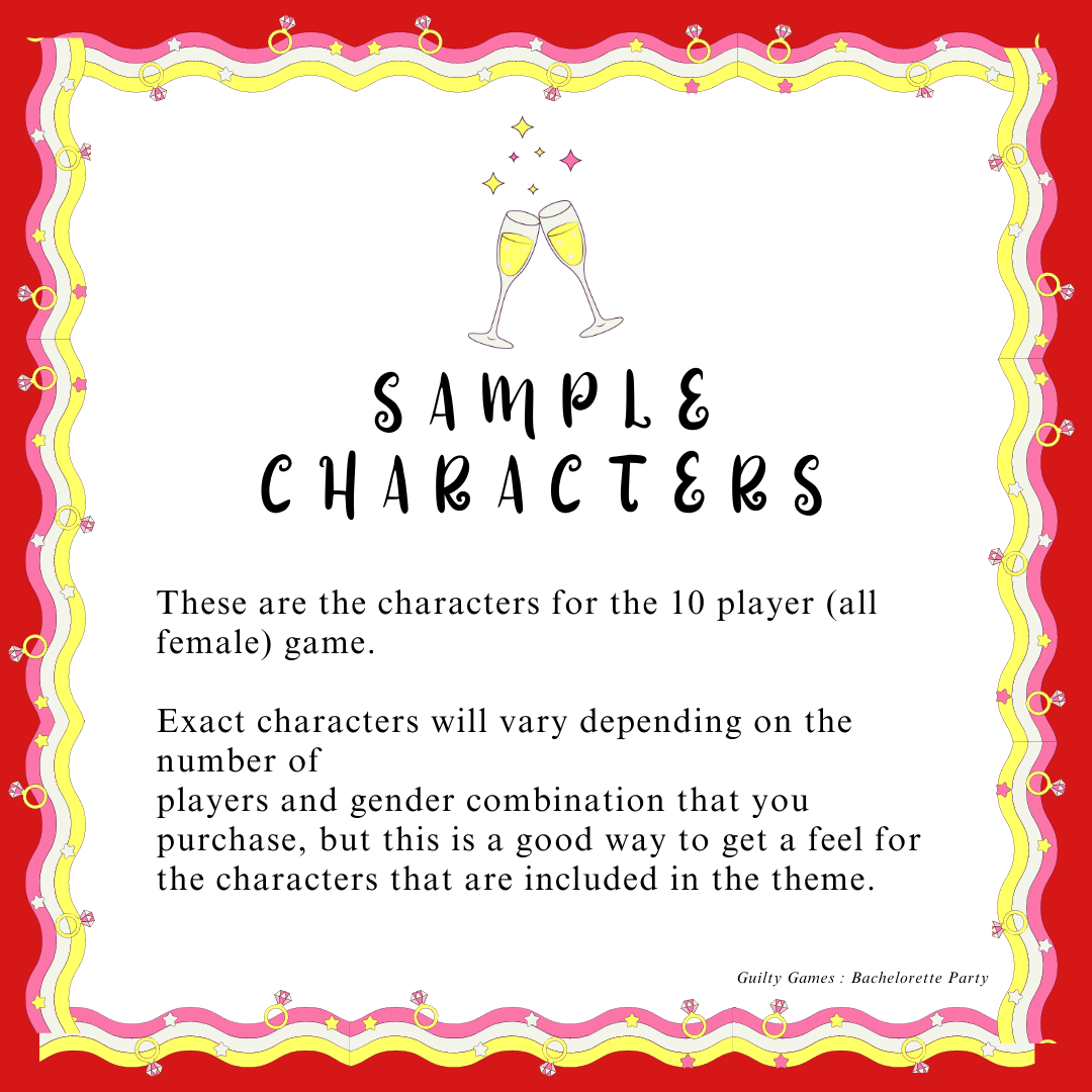 Bachelorette Party Murder Mystery Party Game - digital files delivered via email - Guilty Games