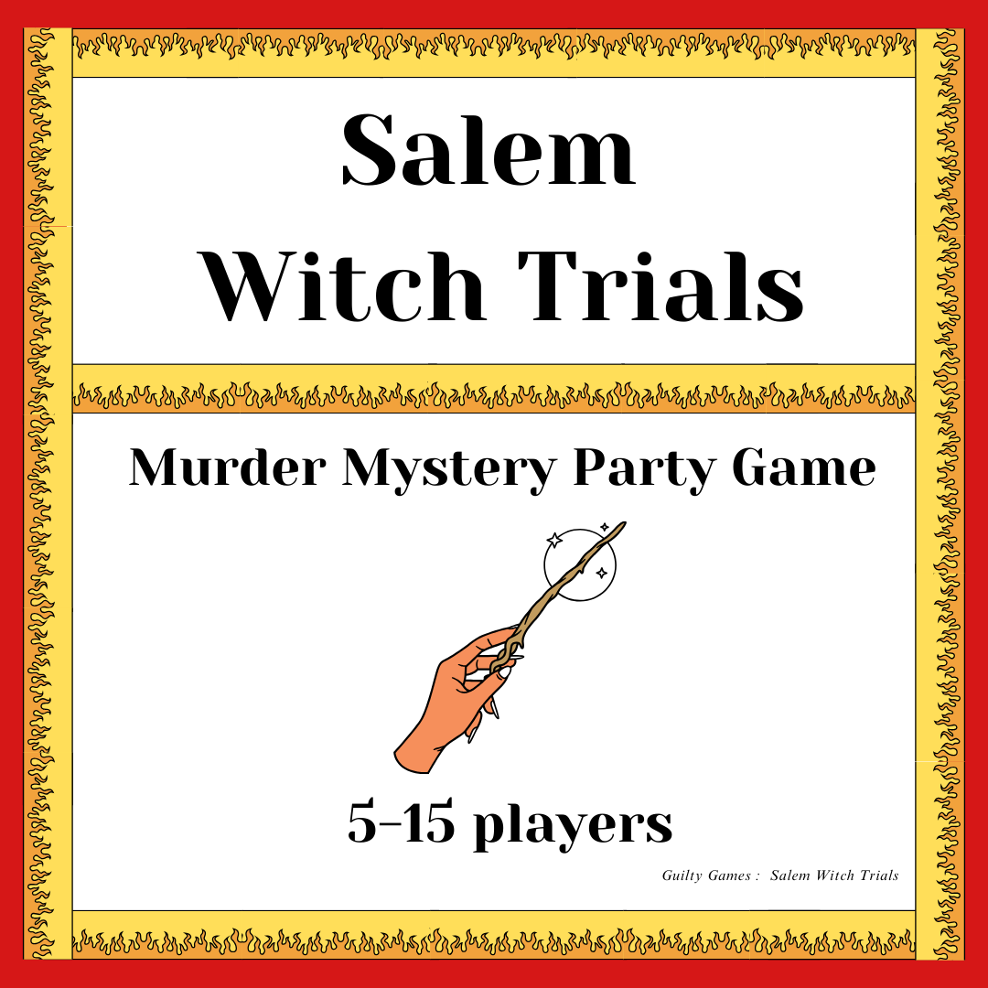 Slaying at the Salem Witch Trials Murder Mystery Party Game - digital files delivered via email