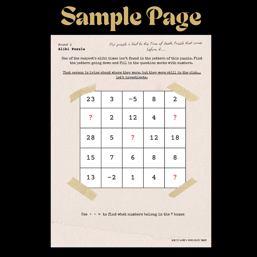 1920s Date Night Murder Mystery Game – Long Distance Friendly Murder Mystery Game
