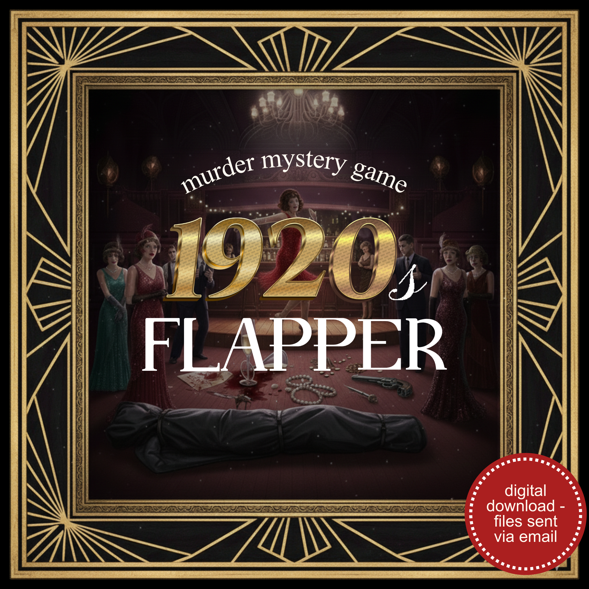 1920s Flapper Murder Mystery Party Game Kit - Guilty Games