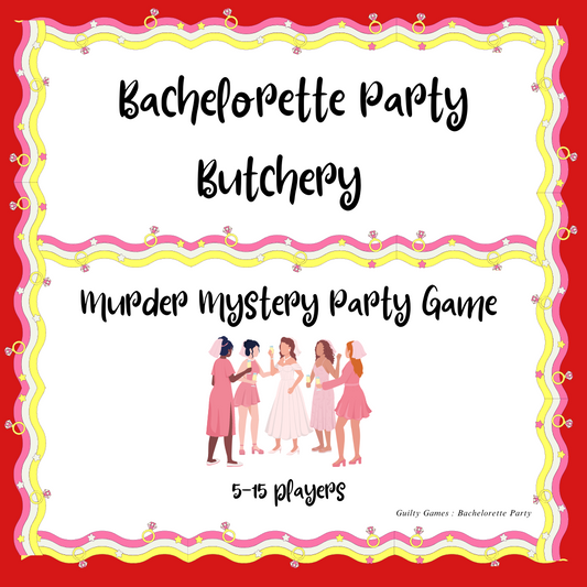 Bachelorette Party Murder Mystery Party Game - digital files delivered via email
