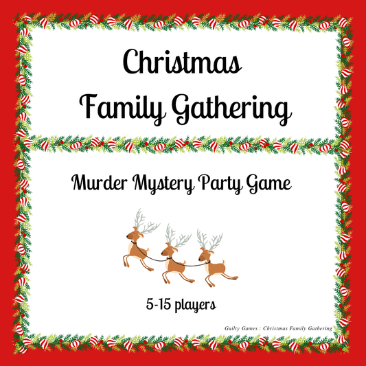 Christmas Family Gathering Murder Mystery Party Game - digital files delivered via email