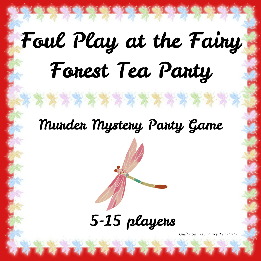 Fairy Forest Tea Party Murder Mystery Party Game - digital files delivered via email