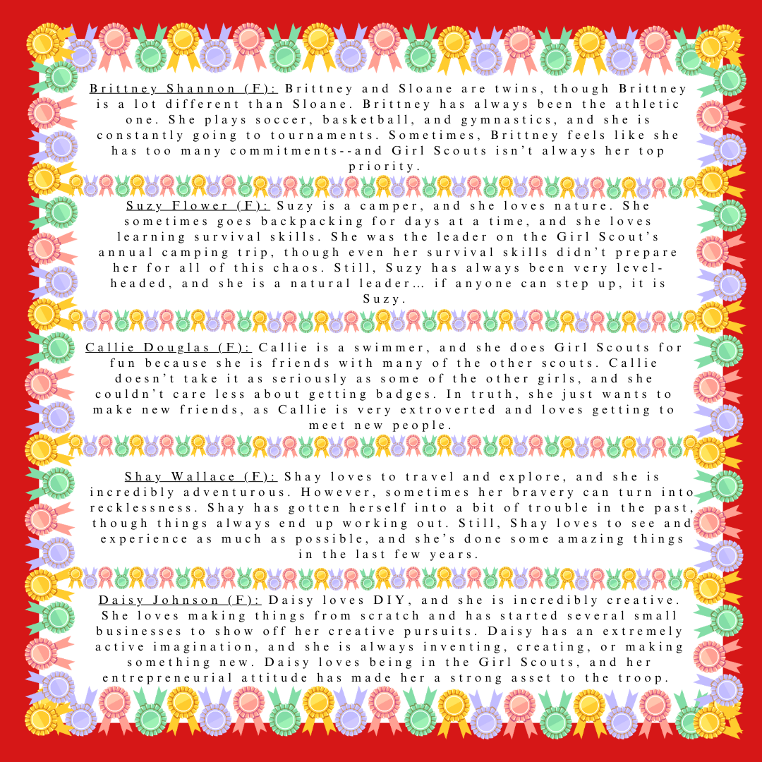 Girl Scouts Camping Trip Murder Mystery Party Game Kit- digital files delivered via email within 24 hours, Game for Girl Scout Troop