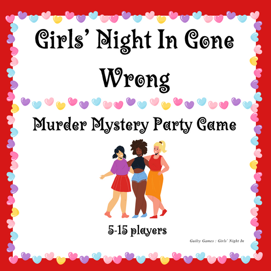 Murder at the Girls' Night In Murder Mystery Party Game - digital files delivered via email