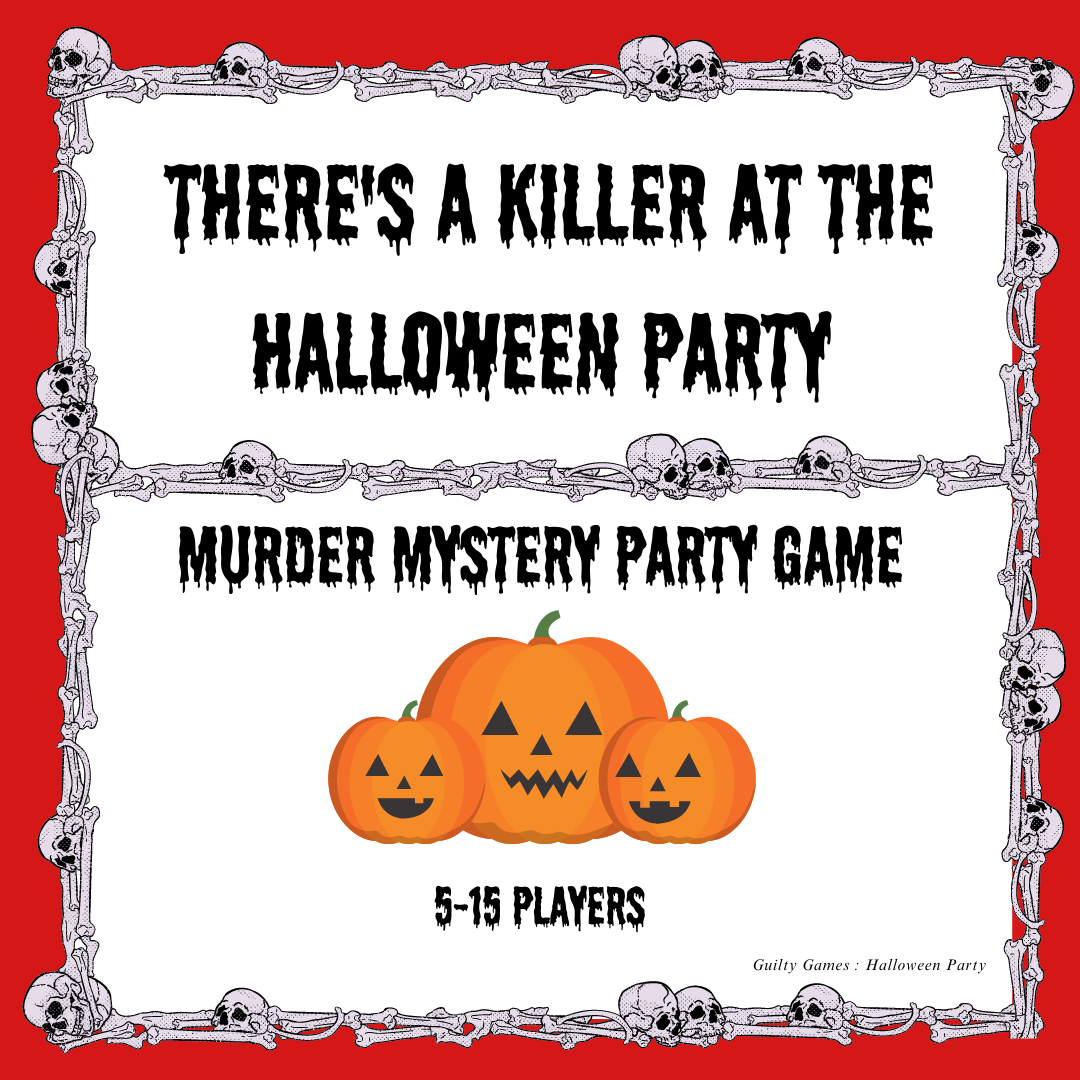 Halloween Party Homicide Murder Mystery Party Game — digital files delivered via email