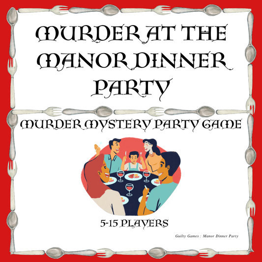 Murder at the Manor Dinner Party Murder Mystery Party Game - digital files delivered via email