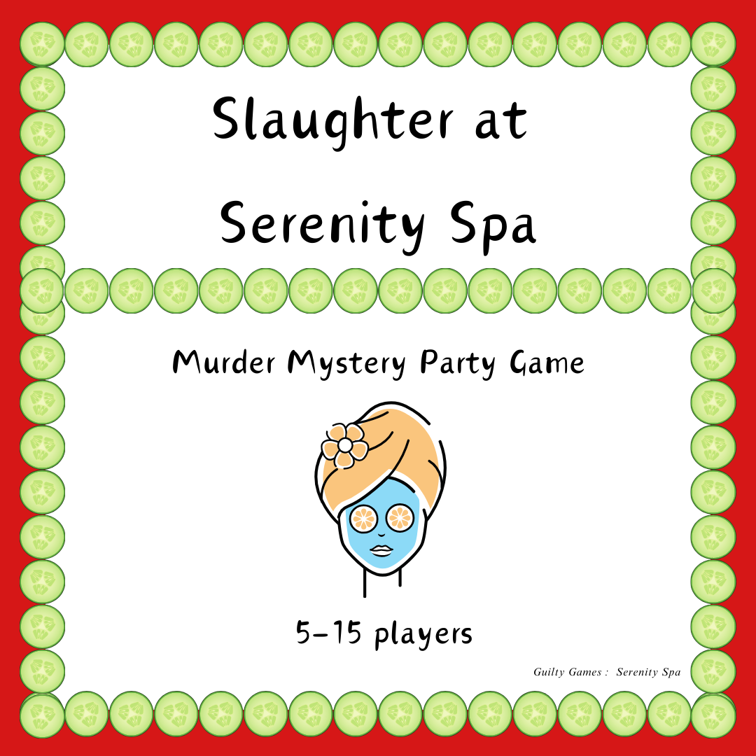 Serenity Spa Murder Mystery Game - Digital Files Delivered via email