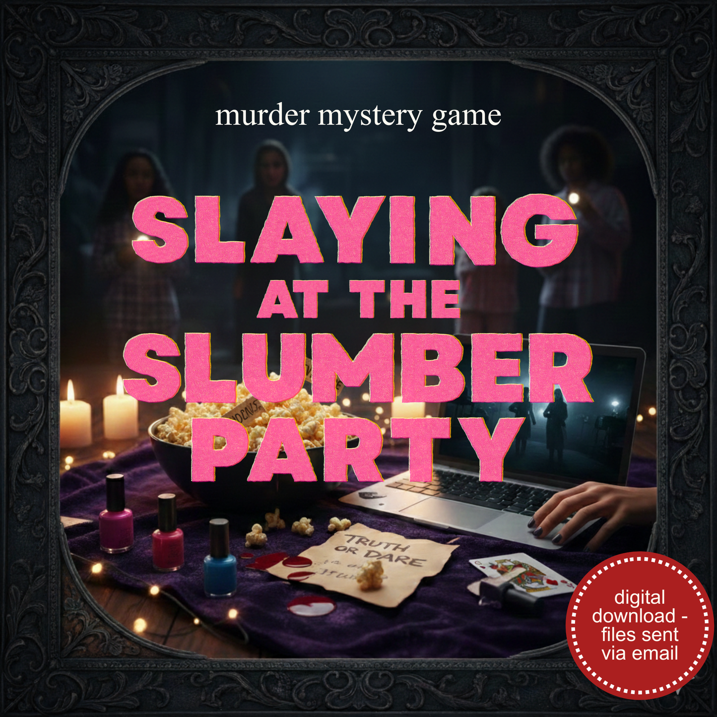 Slaying at the Slumber Party Murder Mystery Party Game - digital files delivered via email