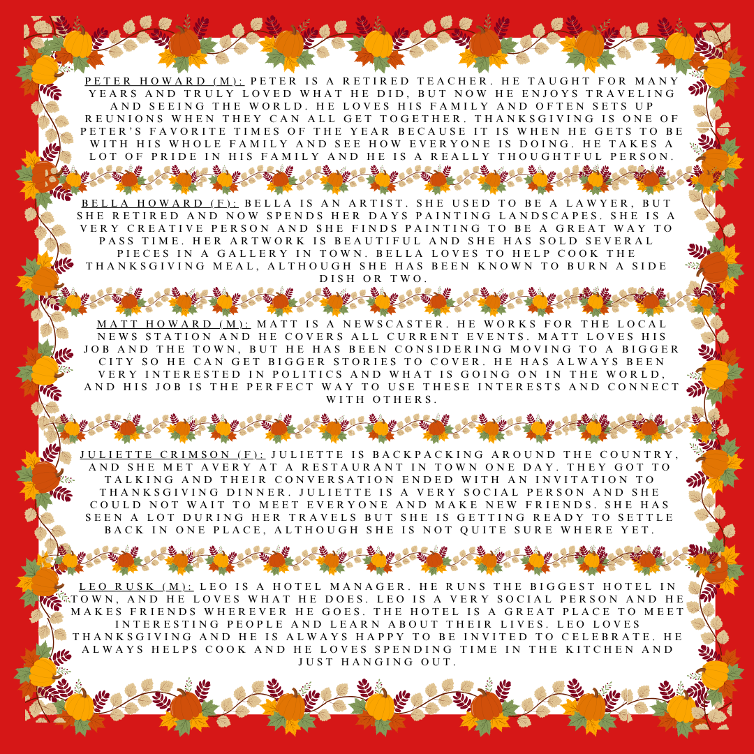 Thanksgiving Family Dinner Party Murder Mystery Party Game Kit - digital files delivered via email