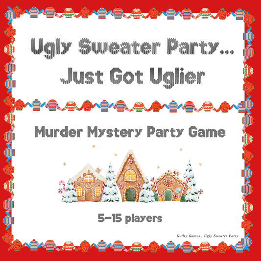 Ugly Sweater Party Murder Mystery Game - digital files delivered via email