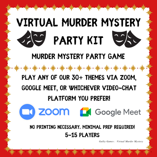 Virtual Murder Mystery Party Game with 30+ Themes to Choose From