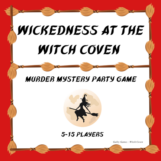 Witch Coven Murder Mystery Party Game - digital files delivered via email