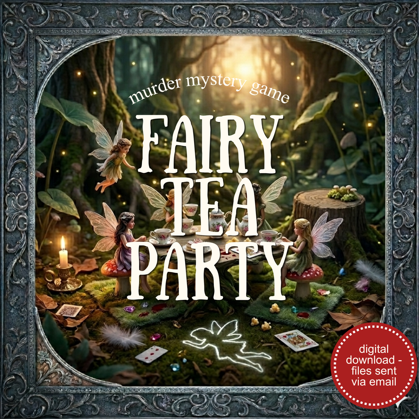 Fairy Forest Tea Party Murder Mystery Party Game - digital files delivered via email