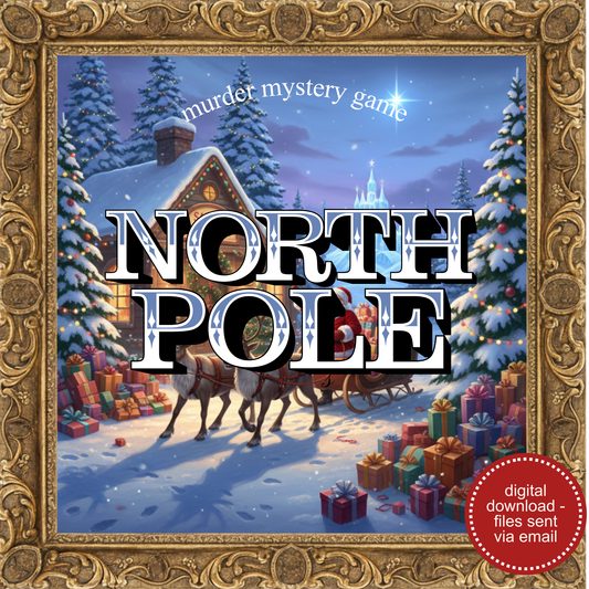 Christmas at the North Pole Murder Mystery Party Game, Family-friendly Christmas Activities - digital files delivered via email