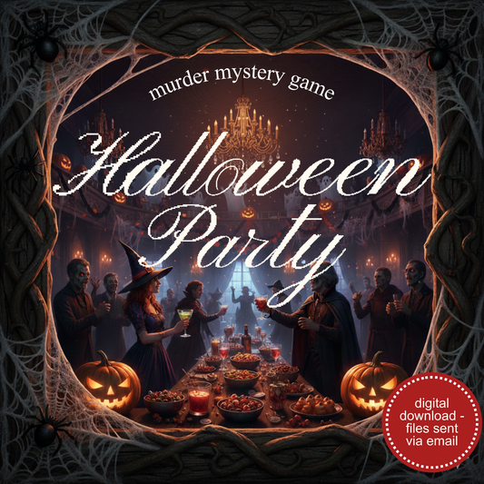 Halloween Party Homicide Murder Mystery Party Game — digital files delivered via email