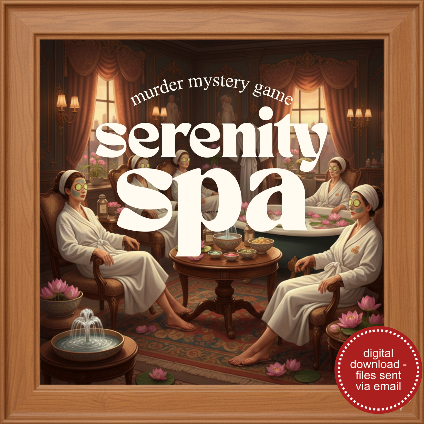 Serenity Spa Murder Mystery Game - Digital Files Delivered via email