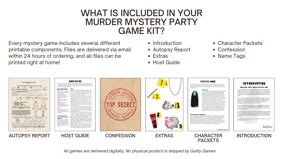 Murder Mystery Game Party Kit | Murder Mystery Games